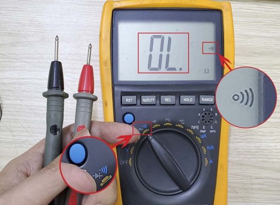 Chức năng đo liên tục giúp kiểm tra dây điện bị đứt