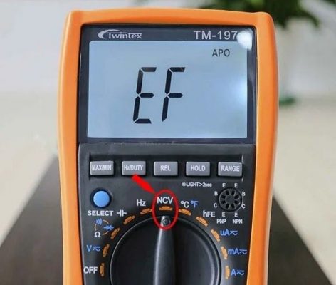 Ký hiệu chức năng NCV đo điện áp không tiếp xúc