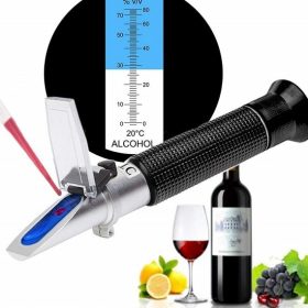 Đánh giá độ rượu vang bằng khúc xạ kế đo độ cồn